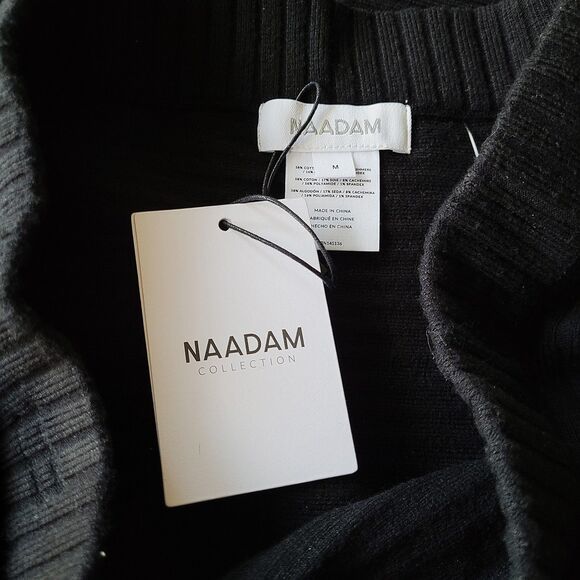 NAADAM NEW Asymmetrical Silk/Cashmere Rib Slit Midi Knit Skirt M - Picture 5 of 12